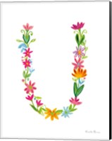 Floral Alphabet Letter XXI Fine Art Print