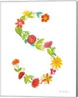 Floral Alphabet Letter XIX Fine Art Print