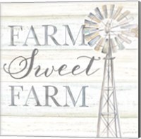 Windmill Farm Sweet Farm Sentiment Fine Art Print