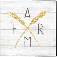 Farmhouse Stamp Wheat Fine Art Print