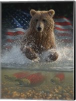 Brown Bear Fishing America Fine Art Print