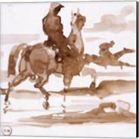 Study of Horses and Joc Fine Art Print