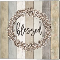 Blessed Pussy Willow Wreath Fine Art Print