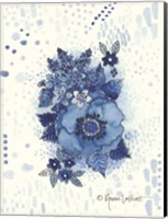 Crazy Blue Flowers Fine Art Print