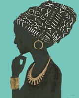 Graceful Majesty II Turquoise Crop Fine Art Print