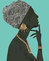 Graceful Majesty I Turquoise Crop Fine Art Print