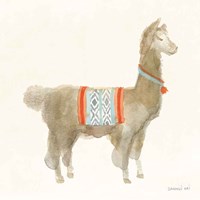 Festive Llama III Fine Art Print