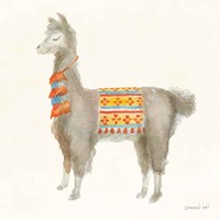 Festive Llama II Fine Art Print