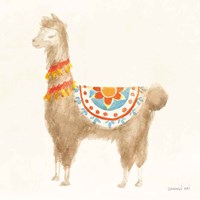 Festive Llama IV Fine Art Print