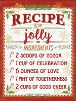 Holiday Recipe III Script Fine Art Print