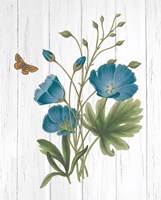 Botanical Bouquet on Wood III Fine Art Print