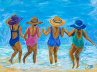 Ladies on the Beach I Fine Art Print