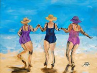 Ladies on the Beach II Framed Print