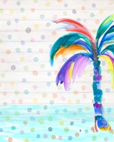 Funky Palm on Dots I Fine Art Print