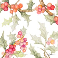Watercolor Holly II Framed Print