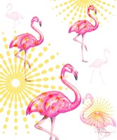 Fashion Flamingos Burst I Fine Art Print