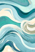 Curving Waves I Framed Print