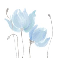 Floral Sway Blue I Framed Print