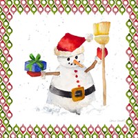 Christmas Snowman III Framed Print