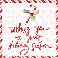 Peppermint Wishes I Framed Print