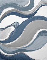 Blue Curves Abstract Fine Art Print
