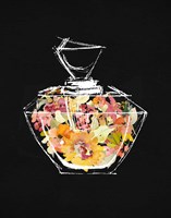 Crystal Watercolor Perfume on Black II Fine Art Print