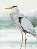 Heron on Seaglass  I Fine Art Print