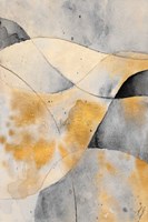 Grey and Gold Fantasy I Framed Print