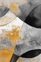 Grey and Gold Fantasy II Framed Print