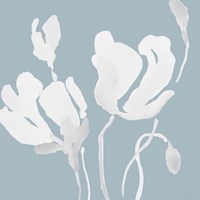 White Tonal Magnolias I Fine Art Print