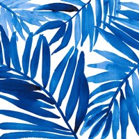 Blue Palm Design I Framed Print