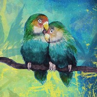 Tropical Birds in Love I Fine Art Print