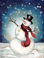 Snowman Cheers II Framed Print
