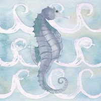 Azure Sea Creatures III Framed Print