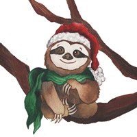 Christmas Sloth I Fine Art Print