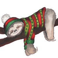 Christmas Sloth III Fine Art Print