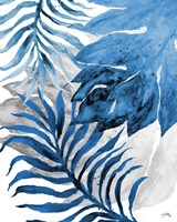 Blue Fern and Leaf II Fine Art Print