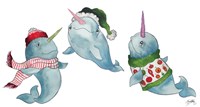 Christmas Narwhals Fine Art Print