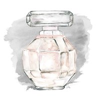 Perfume Bottle with Watercolor II Fine Art Print
