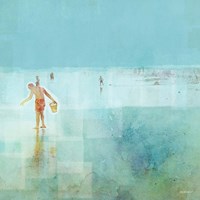 Beach Day Shelling Fine Art Print