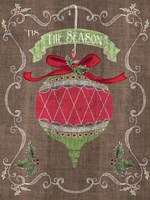 Noel Burlap Art I Fine Art Print