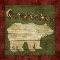 Rustic Nature on Plaid I Fine Art Print