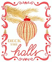 Gold and Red Christmas II Fine Art Print