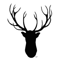 Deer Head Silhouette Fine Art Print