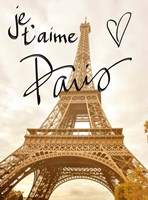 Je t'aime Paris Fine Art Print