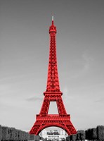 Eiffel Tower in Red Fine Art Print