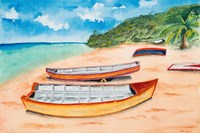 Canoes on the Beach Fine Art Print