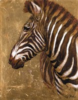 Gold Zebra Fine Art Print