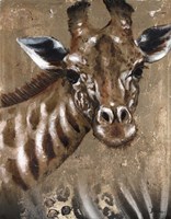 Giraffe on Print Fine Art Print