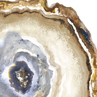 Light Blue Agate Watercolor Fine Art Print